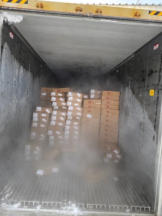 Carga en contenedor refrigerado